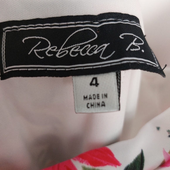 Rebecca B. Floral Maxi Dress with Slit, size 4 - Picture 3 of 8